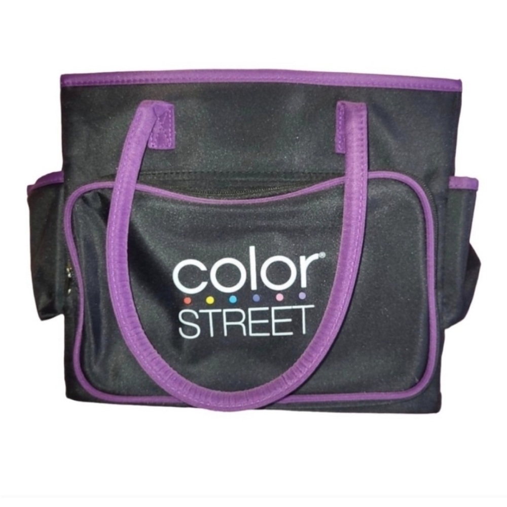Color Street tote multiple divided compartments zipper front section